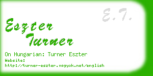 eszter turner business card